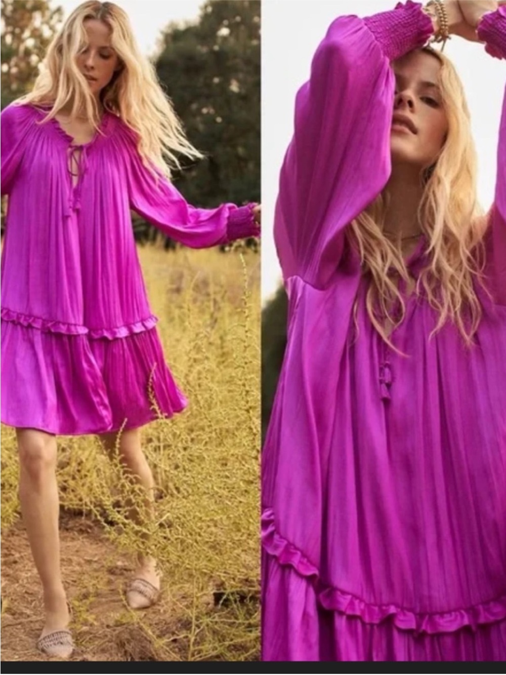 Anthropologie smocked, peasant dress